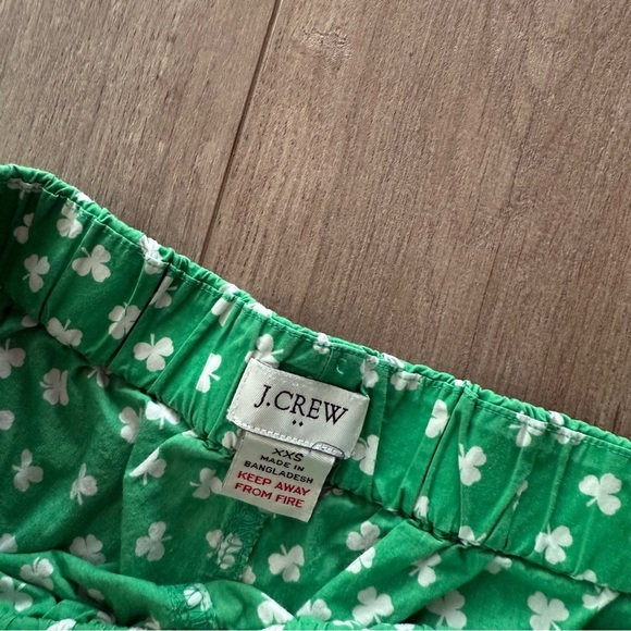 New J. Crew Green Shamrock Lucky Charm Pajama Pants - Picture 5 of 7